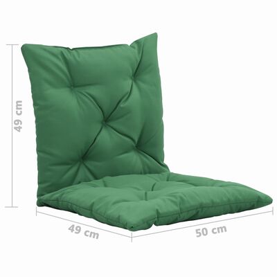 vidaXL Podložky na hojdacie kreslo 2 ks, zelené 50 cm
