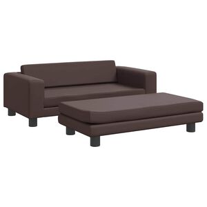 VidaXL Pelech pre psa s nadstavcom, hned&yacute; 100x50x30 cm, umel&aacute; koža