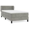 vidaXL Posteľn&yacute; r&aacute;m boxspring s matracom tmavosiv&yacute; 90x200 cm zamat