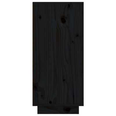vidaXL Komoda čierna 111x34x75 cm borovicový masív