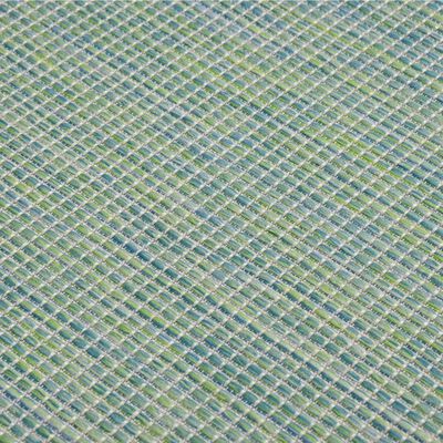 vidaXL Vonkajší koberec s plochým tkaním 120x170 cm tyrkysový
