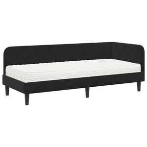 vidaXL Rohov&yacute; r&aacute;m postele Čierny 80 x 200 cm Zamat