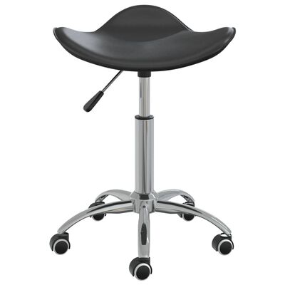 vidaXL Otočná jedálenská stolička čierna umelá koža
