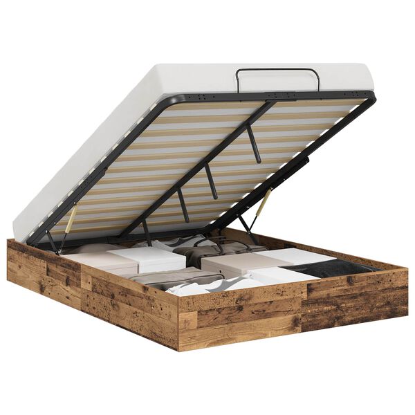 vidaXL Otomanov&yacute; posteľn&yacute; r&aacute;m Star&eacute; drevo 193 x 120 x 25 cm