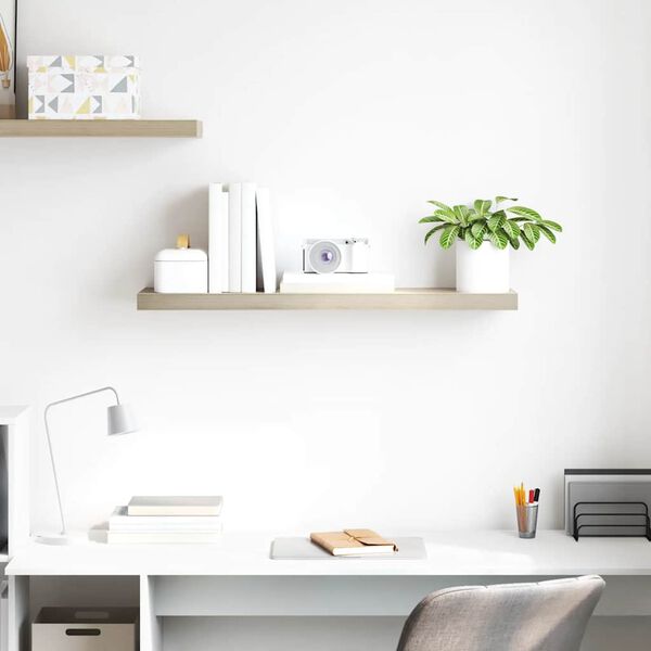 vidaXL Pl&aacute;vaj&uacute;ca n&aacute;stenn&aacute; polica, dubov&aacute; 90x23,5x3,8 cm, MDF