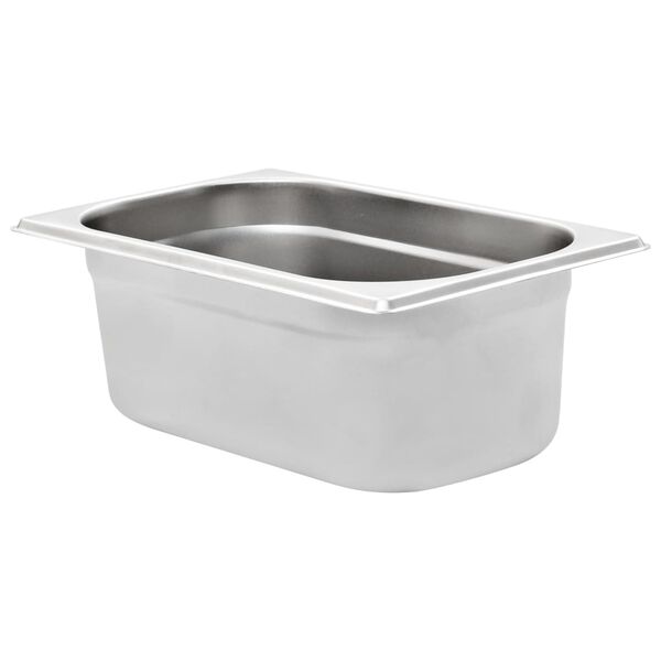 vidaXL Gastronádoby 8 ks, GN 1/4, 100 mm, nehrdzavejúca oceľ