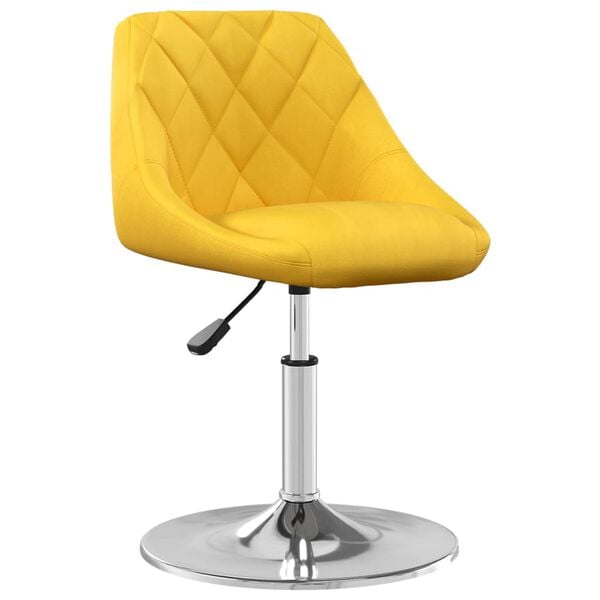 vidaXL Otočn&eacute; jed&aacute;lensk&eacute; stoličky 4 ks horčicovo-žlt&eacute; zamatov&eacute;