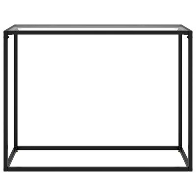 vidaXL Konzolový stolík priehľadný 100x35x75 cm tvrdené sklo