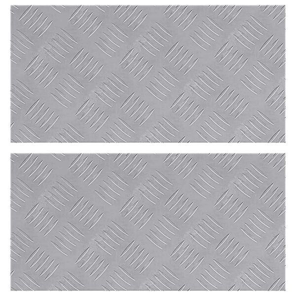 vidaXL Schodov&yacute; ro&scaron;t Obdĺžnikov&yacute; 2 pcs Strieborn&aacute; 50 x 25 cm Hlin&iacute;k