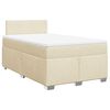 vidaXL Boxspring posteľ s matracom kr&eacute;mov&aacute; 120x190 cm l&aacute;tka