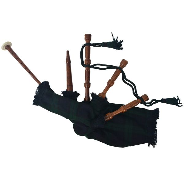 vidaXL Detsk&eacute; &scaron;k&oacute;tske gajdy, zeleno-čierne, Black Watch, tartan