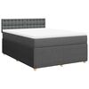 vidaXL Boxspring posteľ s matracom tmavosiv&aacute; 140x200 cm l&aacute;tka