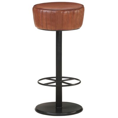 vidaXL Barová stolička hnedá pravá koža