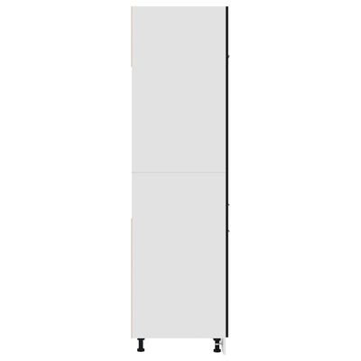 vidaXL Skrinka na chladničku, čierna 60x57x207 cm, kompozitné drevo