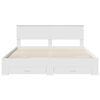 vidaXL Rám postele s čelnou doskou Biela 180 x 200 cm Kompozitné drevo