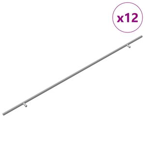 vidaXL Rukov&auml;ť skrine 12 ks Strieborn&aacute; 900 mm Nerezov&aacute; oceľ