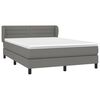 vidaXL Boxspring posteľ s matracom tmavosiv&aacute; 140x200 cm l&aacute;tka