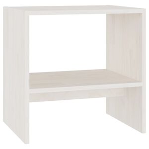 vidaXL Nočn&yacute; stol&iacute;k biely 40x30,5x40 cm borovicov&yacute; mas&iacute;v