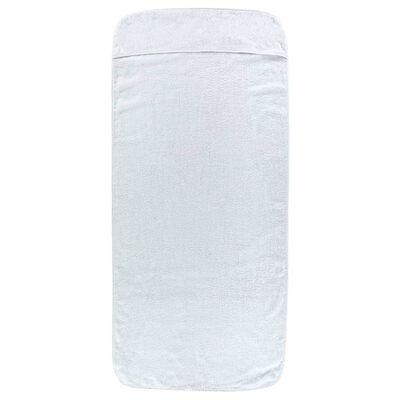 vidaXL Plážové uteráky 4 ks biele 60x135 cm látka 400 GSM