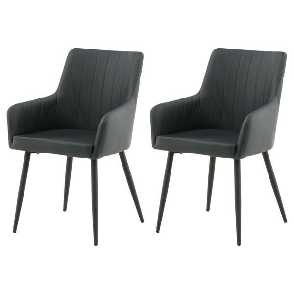 Venture Home Jed&aacute;lensk&eacute; stoličky 2 ks Comfort umel&aacute; koža čierne