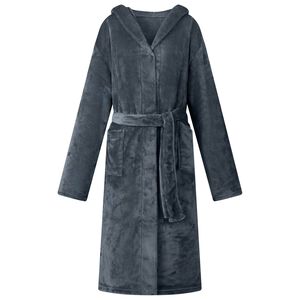 vidaXL Župan s kapucňou N&aacute;morn&iacute;cka modr&aacute; S Flanel