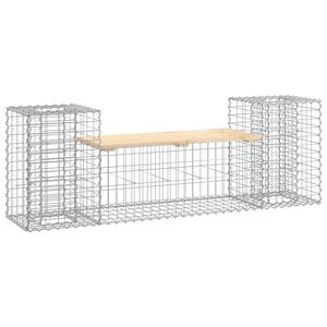 vidaXL Z&aacute;hradn&aacute; lavička gabi&oacute;nov&yacute; dizajn 183x41x60,5 mas&iacute;vna borovica