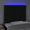 vidaXL Čelo postele s LED čierne 80x5x118/128 cm látka