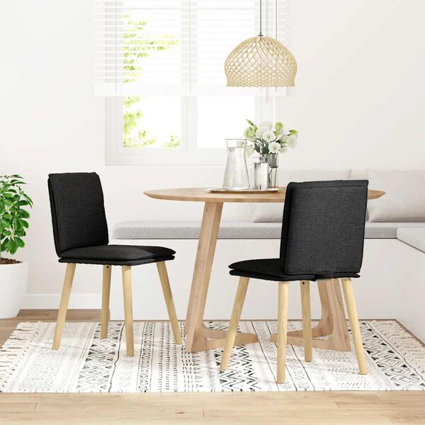 vidaXL Jed&aacute;lensk&eacute; stoličky 2 ks čierne l&aacute;tkov&eacute;