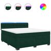 vidaXL Posteľn&yacute; r&aacute;m boxsping s matracom tmavozelen&yacute; 180x200 cm zamat
