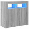 vidaXL Komoda s LED, siv&yacute; dub sonoma 80x35x75 cm