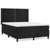 vidaXL Posteľn&yacute; r&aacute;m boxspring s matracom čierny 140x200 cm zamat