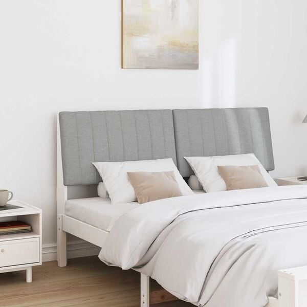 vidaXL Čal&uacute;nen&eacute; čelo postele Svetlosiv&aacute; 150 cm