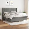 vidaXL Boxspring posteľ s matracom tmavosiv&aacute; 160x200 cm l&aacute;tka