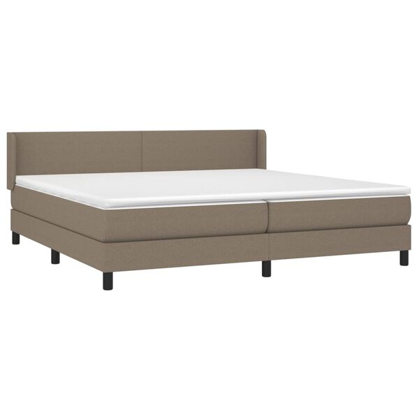 vidaXL Boxspring posteľ s matracom sivohned&yacute; 200x200 cm l&aacute;tka