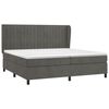 vidaXL Posteľn&yacute; r&aacute;m boxspring s matracom tmavosiv&yacute; 200x200 cm zamat