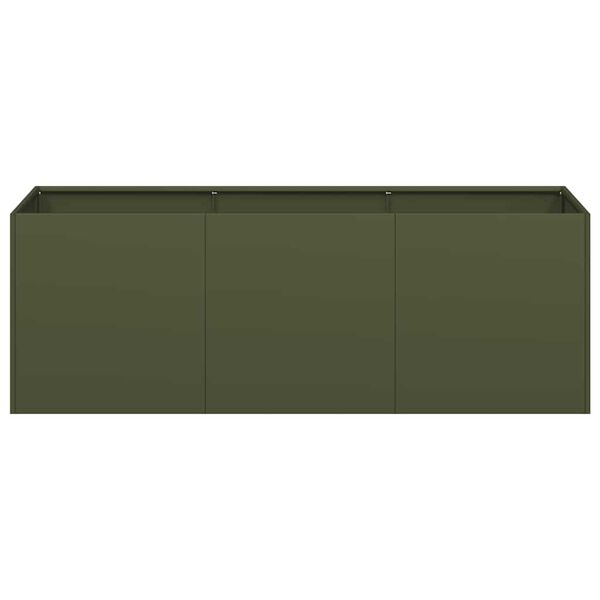 VidaXL kvetin&aacute;č Olive Green 120x40x40 cm Oceľ valcovan&aacute; za studena