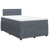 vidaXL Boxspring posteľ s matracom, tmavosivá 120x190 cm, zamat