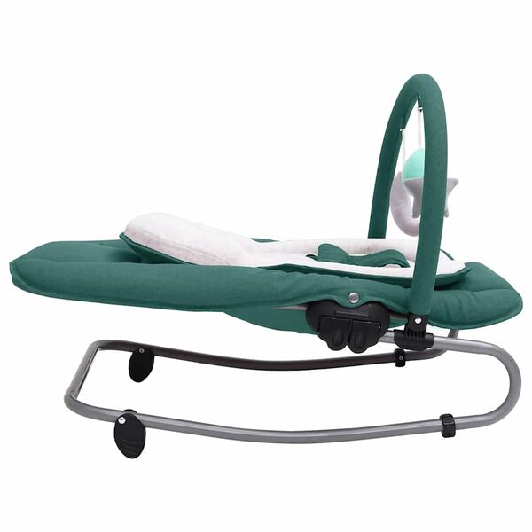 vidaXL Dojčensk&eacute; ležadlo zelen&eacute; oceľov&eacute;