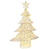 vidaXL Vianočn&yacute; stromček 120 LED Tepl&aacute; biela 120,5 cm PET