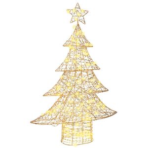 vidaXL Vianočn&yacute; stromček 120 LED Tepl&aacute; biela 120,5 cm PET