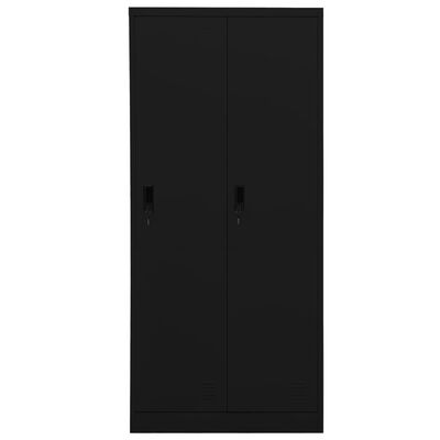 vidaXL Šatník čierny 80x50x180 cm oceľový