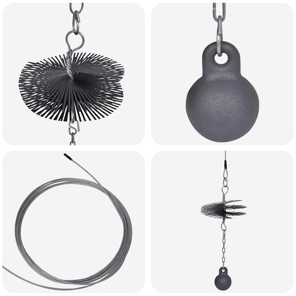 Okr&uacute;hla kefa na vymetanie kom&iacute;na s priemerom 15 cm