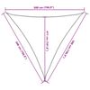 vidaXL Slnečná plachta z HDPE, trojuholníková, 5x5x5 m, antracitová
