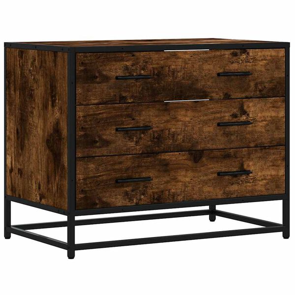 vidaXL Zásuvková skrinka dymový dub 70x41x56 cm kompozitné drevo