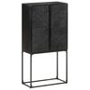 vidaXL Komoda čierna 60x30x120 cm ak&aacute;ciov&yacute; a mangovn&iacute;kov&yacute; mas&iacute;v