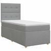 vidaXL Posteľ boxspring s matracom Svetlosiv&aacute; Jednoduch&yacute; L&aacute;tka