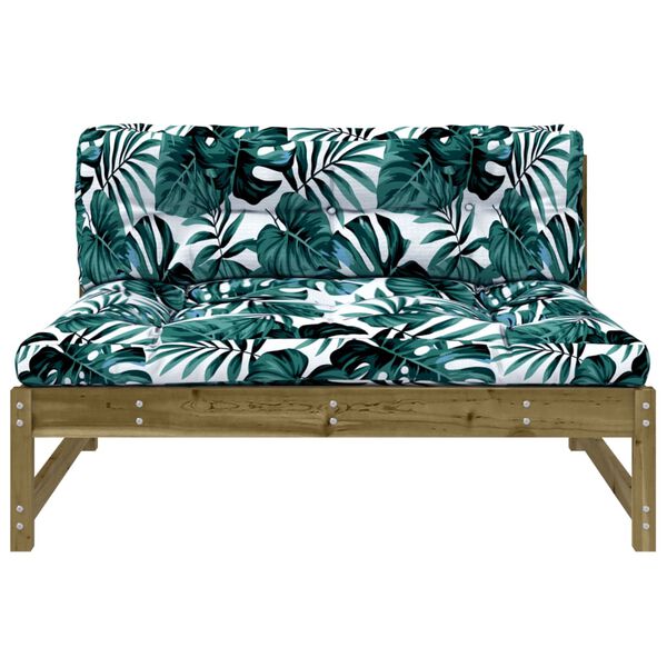 vidaXL Stredová pohovka 120x80 cm impregnovaná borovica