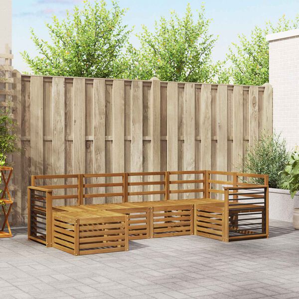 vidaXL S&uacute;pravy pohoviek 6 pcs Pr&iacute;rodn&aacute; Pevn&eacute; ak&aacute;ciov&eacute; drevo