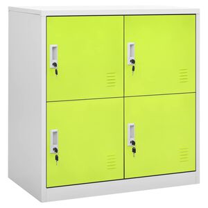 vidaXL Uzamykacia skriňa bledosiv&aacute; a zelen&aacute; 90x45x92,5 cm oceľov&aacute;