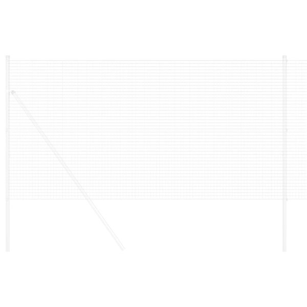 vidaXL Zvaren&yacute; dr&ocirc;ten&yacute; plot Strieborn&aacute; 1 x 50 m